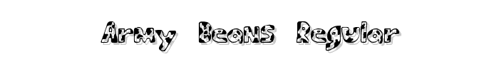 Army Beans Regular font